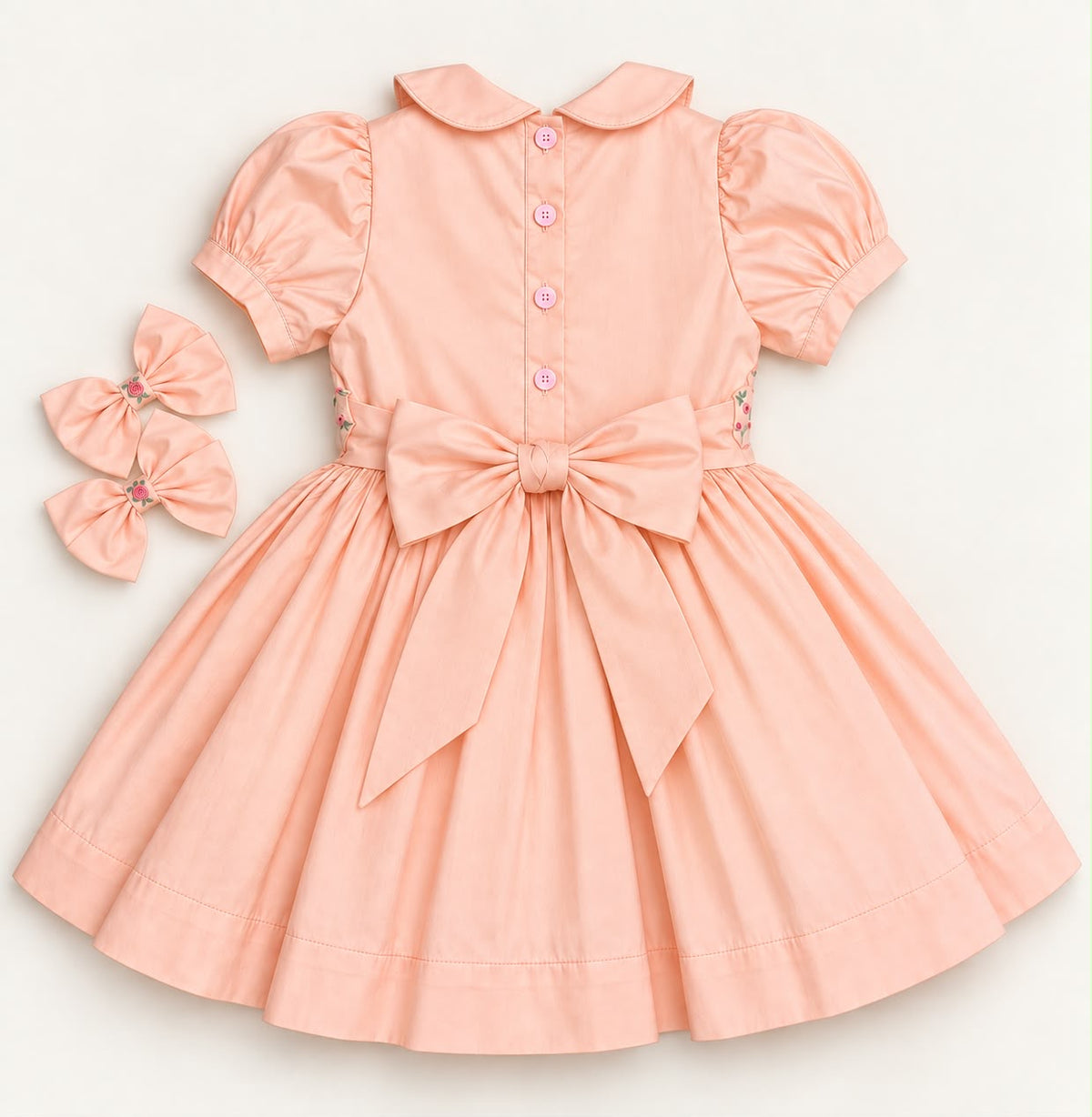 Peach Belle Rose Dress
