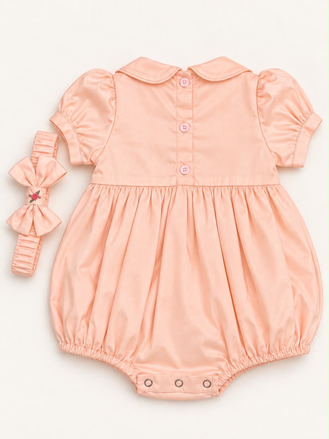 Peach Belle Rose Romper